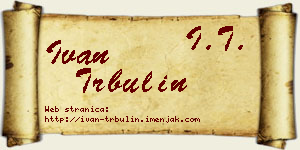 Ivan Trbulin vizit kartica